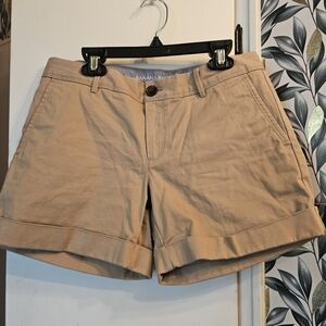 Banana Republic Tan Cuffed Cotton Blend Women’s Shorts